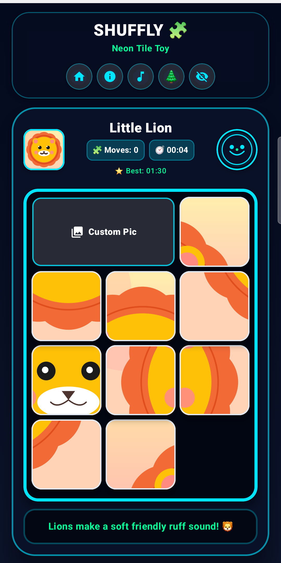 Solving the lion sliding puzzle